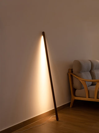 Echo Lampadaire en Bois Moderne Linéaire