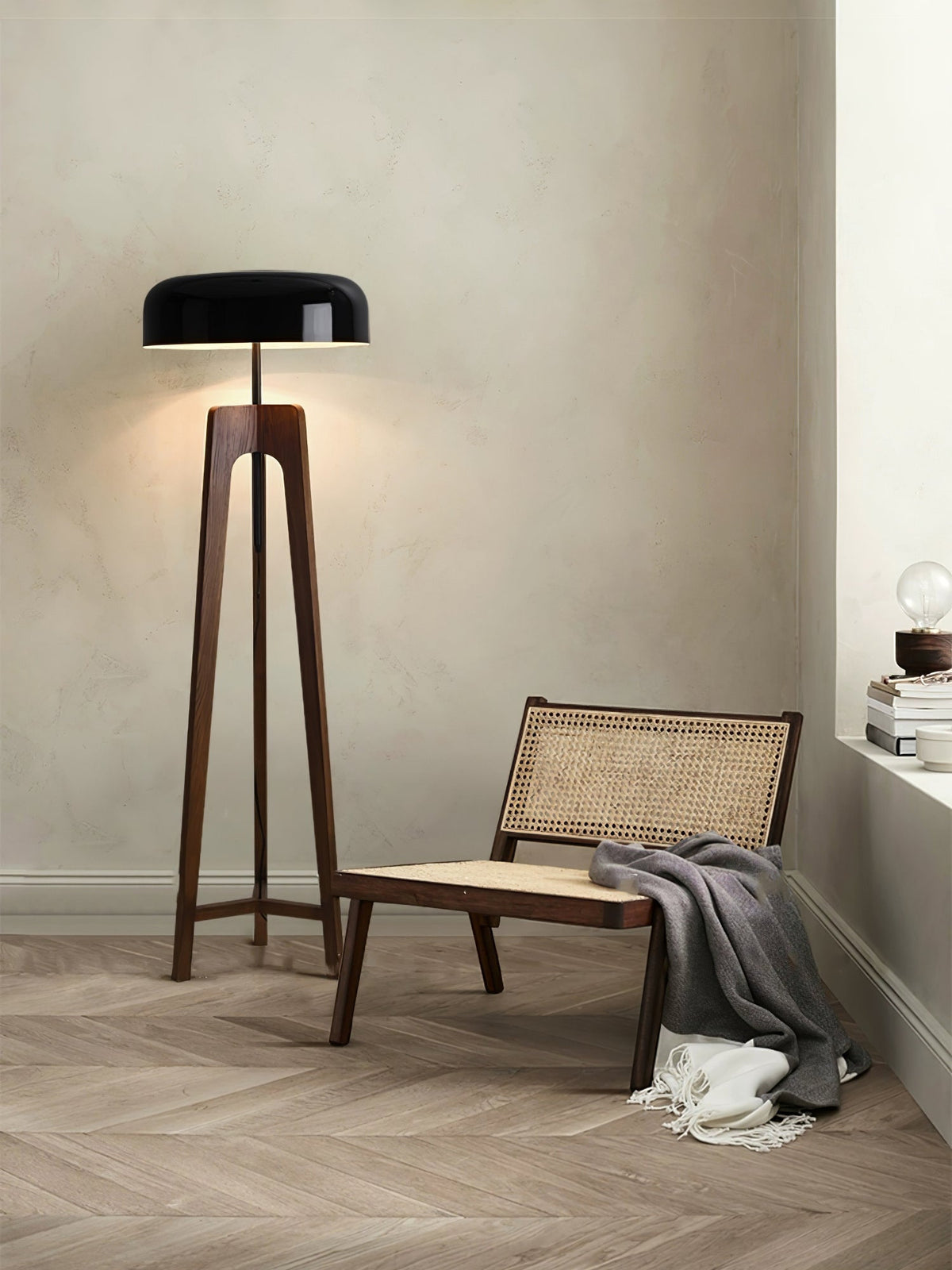 Kovain Lampadaire en Bois Minimaliste