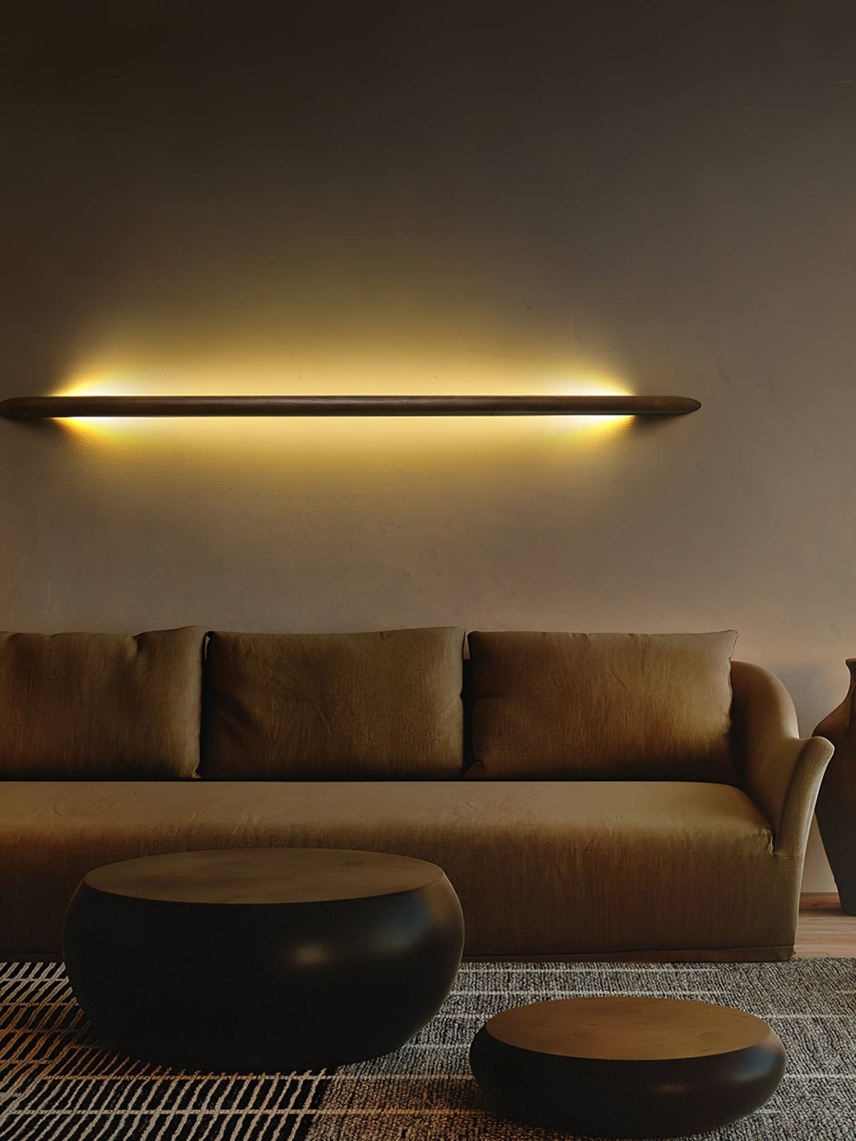 Auria Moderne Minimaliste Linéaire Bois Luminaire Mural