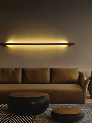 Evvinos Moderne Minimaliste Linéaire Bois Luminaire Mural