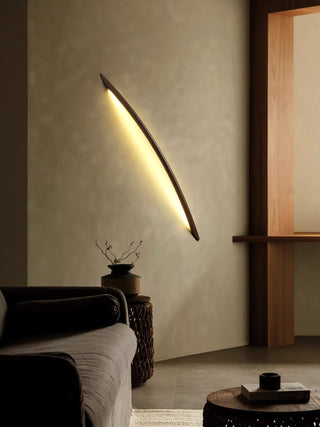 Evvinos Moderne Minimaliste Linéaire Bois Luminaire Mural