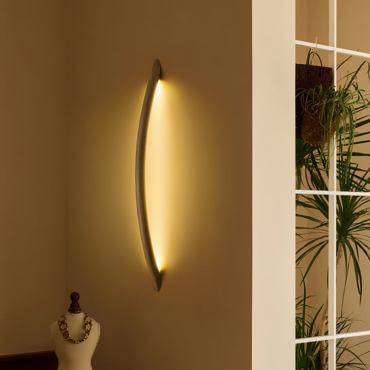 Auria Moderne Minimaliste Linéaire Bois Luminaire Mural