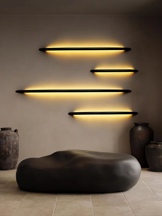 Evvinos Moderne Minimaliste Linéaire Bois Luminaire Mural