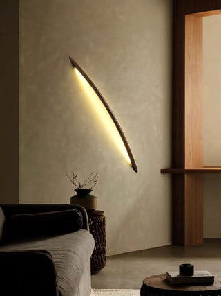 Evvinos Moderne Minimaliste Linéaire Bois Luminaire Mural