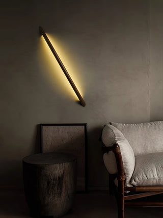 Evvinos Moderne Minimaliste Linéaire Bois Luminaire Mural
