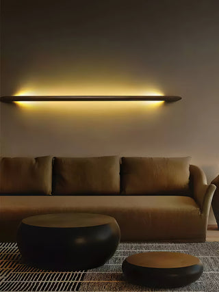 Evvinos Moderne Minimaliste Linéaire Bois Luminaire Mural