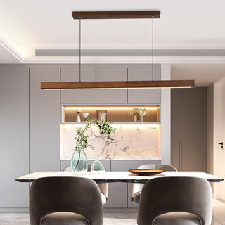 Elowen Suspension linéaire minimaliste en bois-Luire