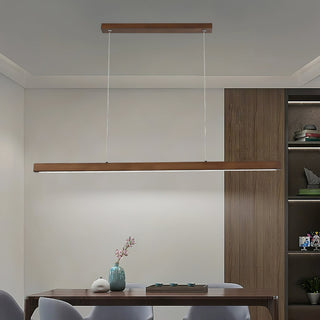 Elowen Suspension linéaire minimaliste en bois-Luire