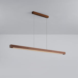 Elowen Suspension linéaire minimaliste en bois-Luire