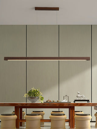 Elowen Suspension linéaire minimaliste en bois-Luire