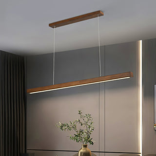 Elowen Suspension linéaire minimaliste en bois-Luire