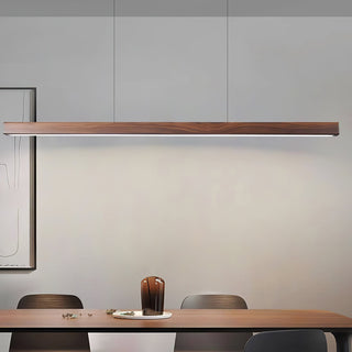Elowen Suspension linéaire minimaliste en bois-Luire