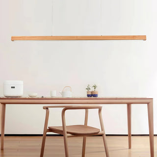 Elowen Suspension linéaire minimaliste en bois-Luire