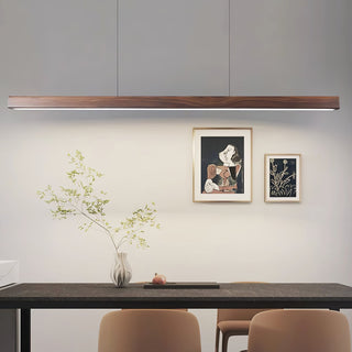 Elowen Suspension linéaire minimaliste en bois-Luire