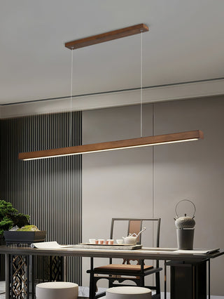 Elowen Suspension linéaire minimaliste en bois-Luire