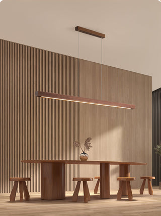 Elowen Suspension linéaire minimaliste en bois-Luire
