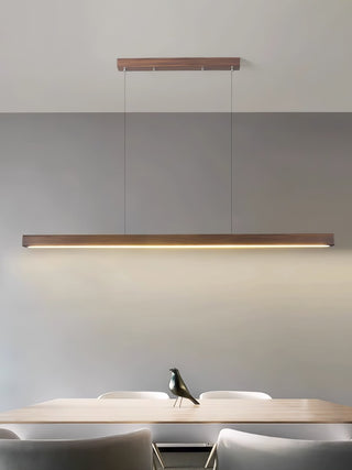 Elowen Suspension linéaire minimaliste en bois-Luire