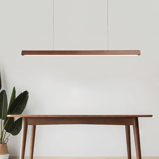 Elowen Suspension linéaire minimaliste en bois-Luire