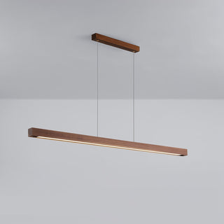 Elowen Suspension linéaire minimaliste en bois-Luire