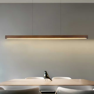 Elowen Suspension linéaire minimaliste en bois-Luire