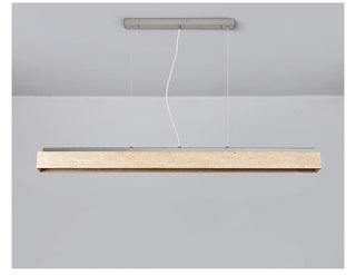 Linear Travertine Suspension Lamp-Neutral Decor