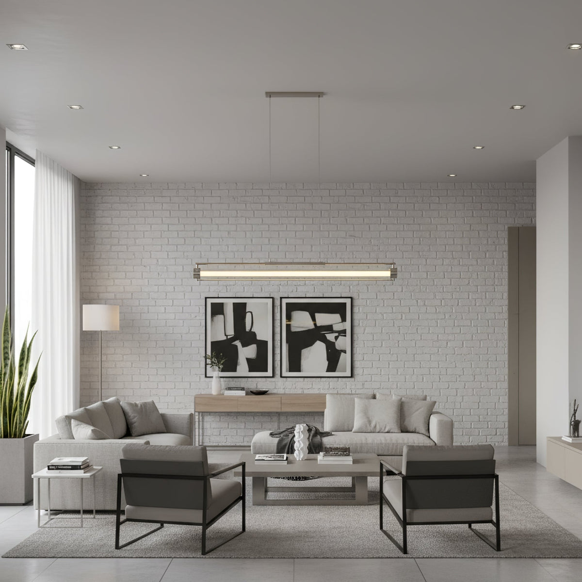 Linear Tube Linear Pendant-Neutral Decor