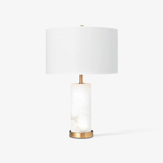 Zosilis Lampe de Table en Albâtre Cylindrique