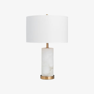 Zosilis Lampe de Table en Albâtre Cylindrique