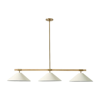 Linen Cone Linear Chandelier-Neutral Decor