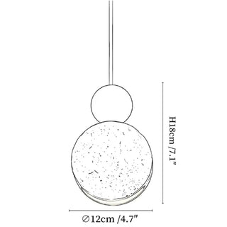 Suspension Pendulum Jaune Travertin