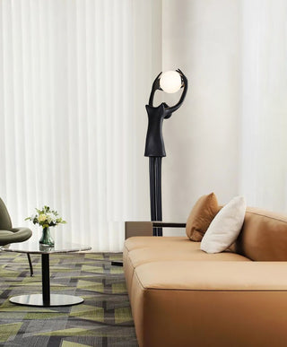 Lynorel Figurative Lampadaire Noir