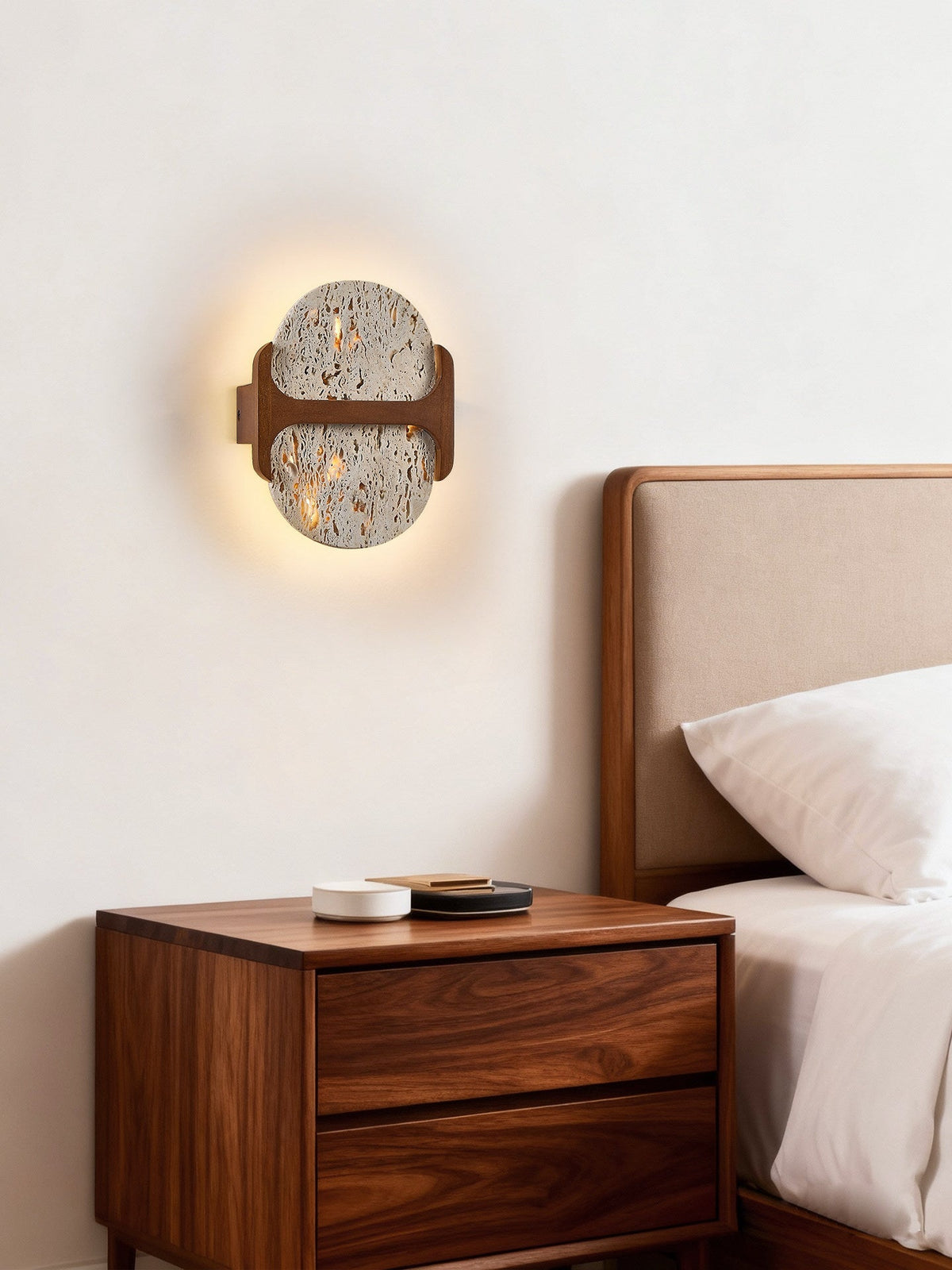 Liora Travertine Wall Light-Neutral Decor