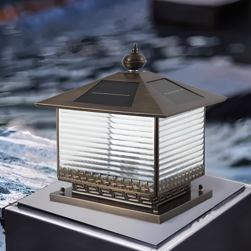 Syvenira Vintage Solar Pagoda Luminaire Extérieur en Verre