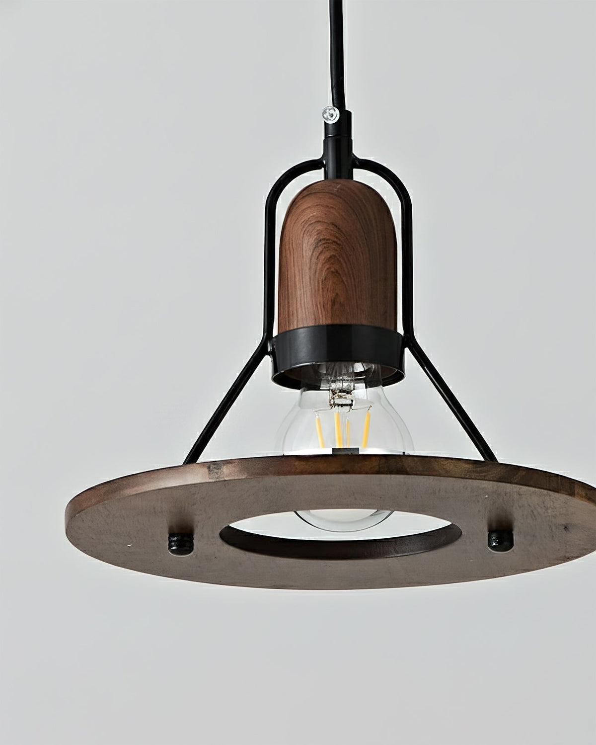 A pair of Lioren Pendant Lamps hanging in a contemporary living space.