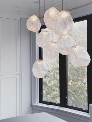 Liquid Glass Stone Pendant Light-Neutral Decor