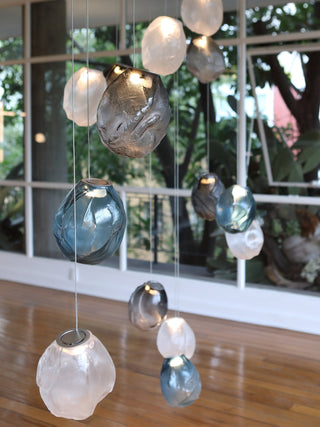 Liquid Glass Stone Pendant Light-Neutral Decor