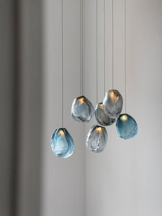 Liquid Glass Stone Pendant Light-Neutral Decor