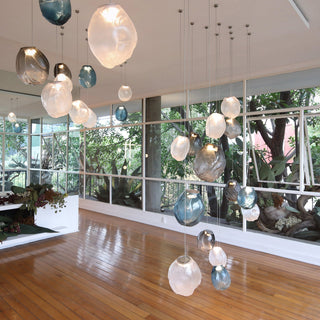 Liquid Glass Stone Pendant Light-Neutral Decor