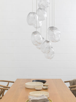 Liquid Glass Stone Pendant Light-Neutral Decor