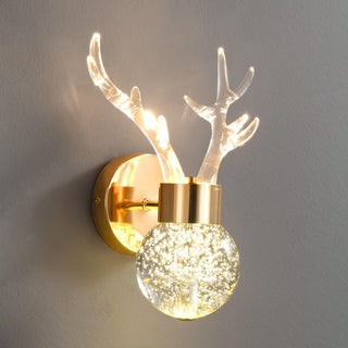 Timber Lampe Murale en Cristal de Cerf de Luxe Postmoderne