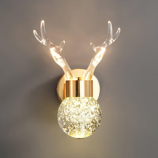 Timber Lampe Murale en Cristal de Cerf de Luxe Postmoderne