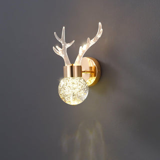 Timber Lampe Murale en Cristal de Cerf de Luxe Postmoderne