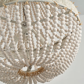 Ulvararis Lustre en Métal et Bois Perlé de Luxe Postmoderne