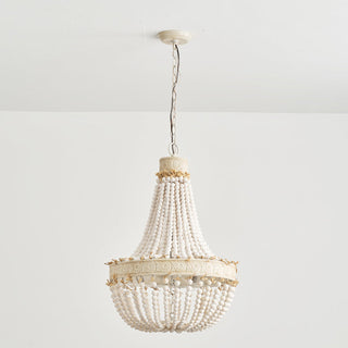 Ulvararis Lustre en Métal et Bois Perlé de Luxe Postmoderne