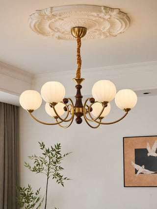 Omirara Lustre en Bois Vintage
