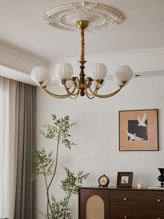 Omirara Lustre en Bois Vintage