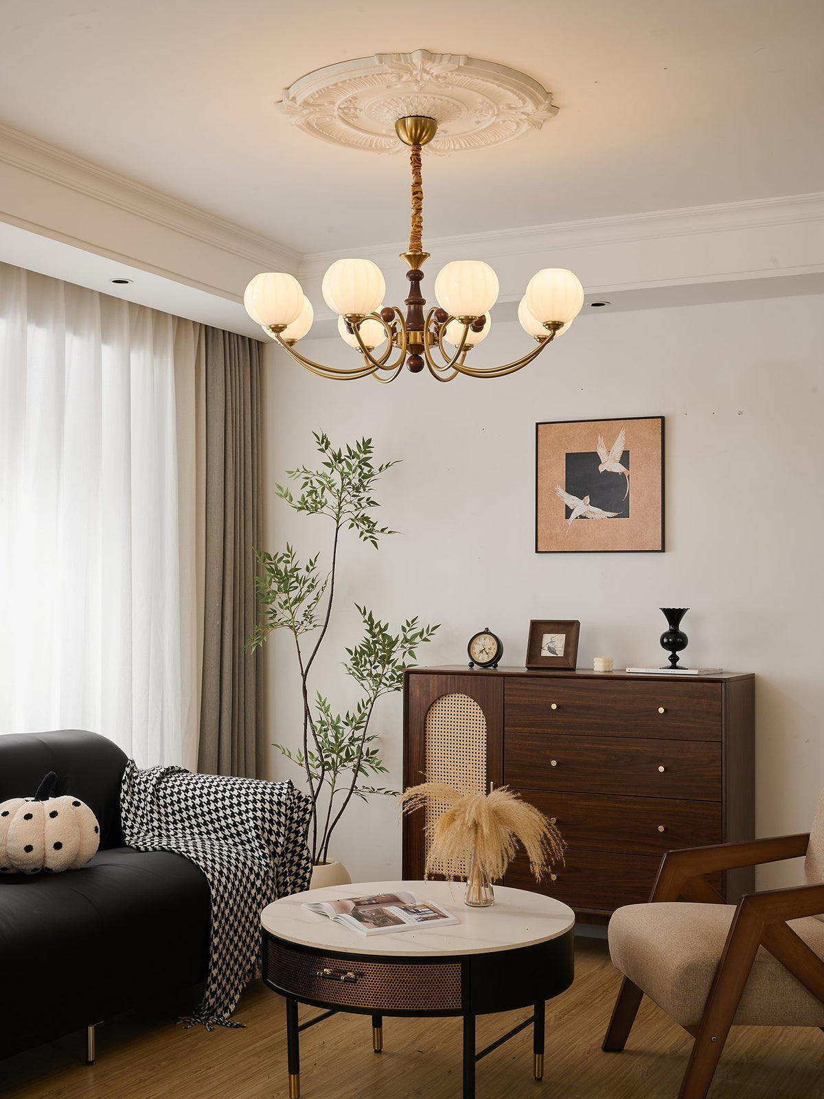 Eldaya Lustre en Bois Vintage