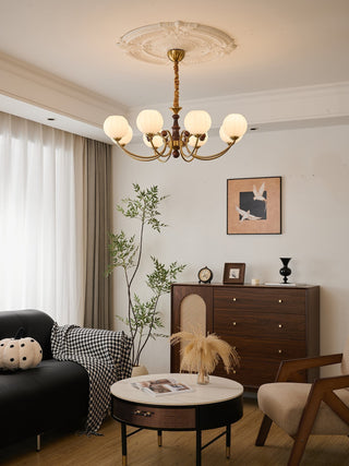 Omirara Lustre en Bois Vintage