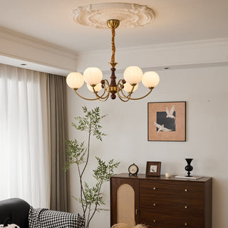 Omirara Lustre en Bois Vintage