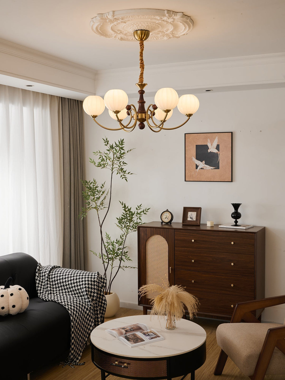 Eldaya Lustre en Bois Vintage
